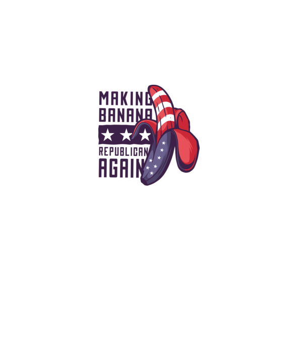 Make Banana Republican Again model alb pe tricou