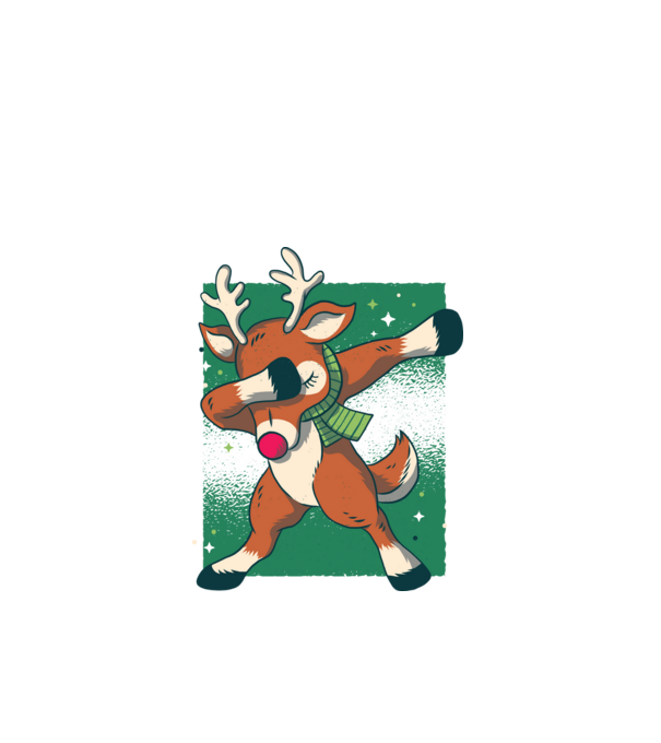 Rudolph DAB model alb pe tricou