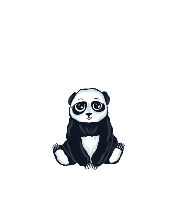 Panda drăguț model nisipiu pe tricou