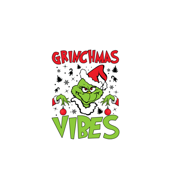 Grinchmas Vibes - Grinch model albastru închis pe tricou
