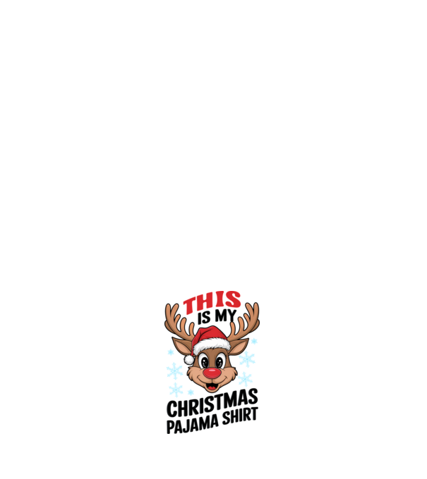 Christmas Pajama Reindeer Alb model roz deschis pe tricou