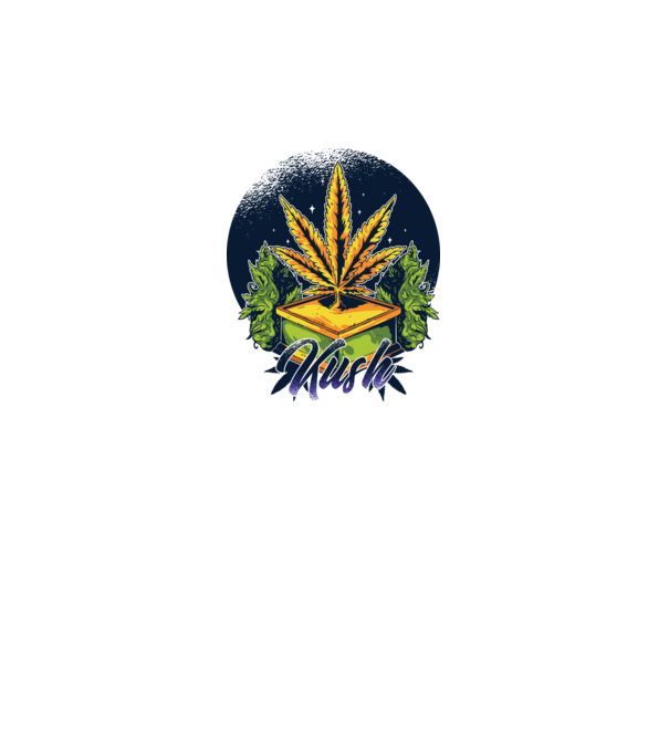 Marijuana Kush model gri pe tricou