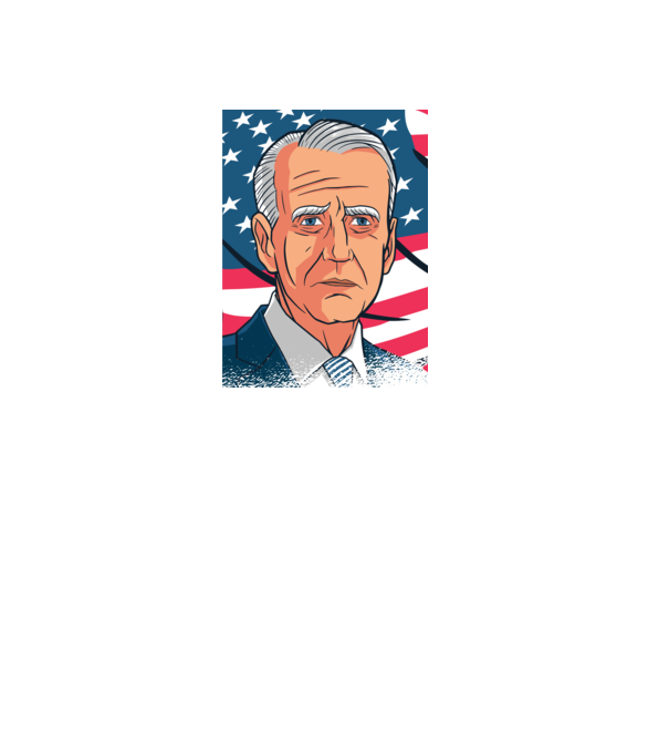 Joe Biden USA model negru pe tricou