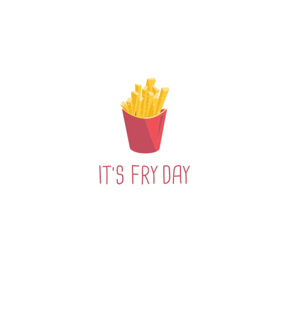 'It''s Fry Day' model negru pe tricou