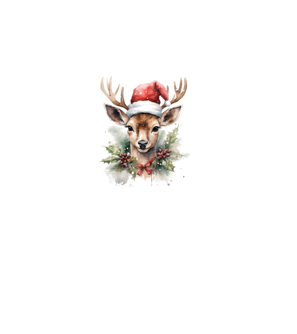 Festive Reindeer model roz deschis pe tricou