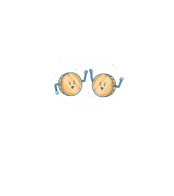 Let Your Money Work model albastru jeanși pe tricou