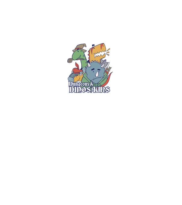 Dungeons and Dinosaurs model negru pe tricou