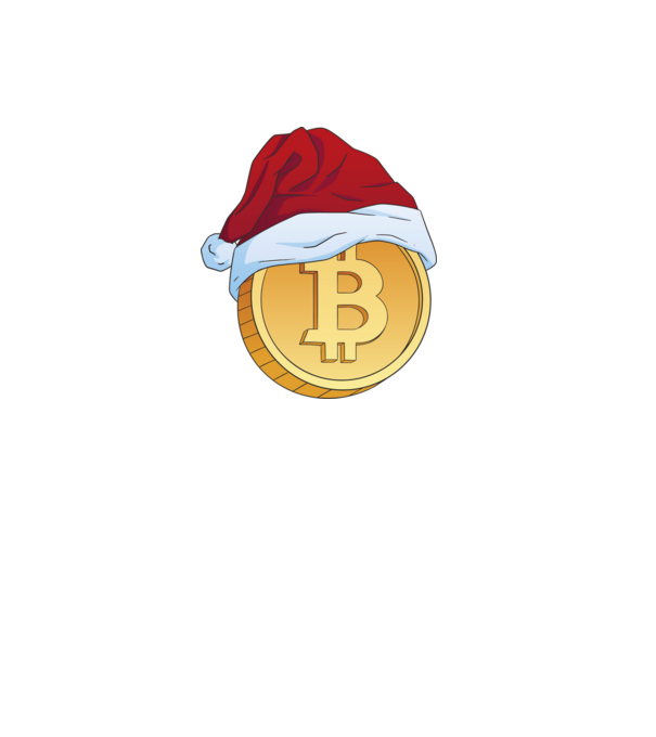 Crăciun Bitcoin model turcoaz pe tricou