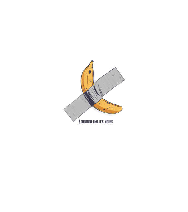 Ultima banană model alb pe tricou