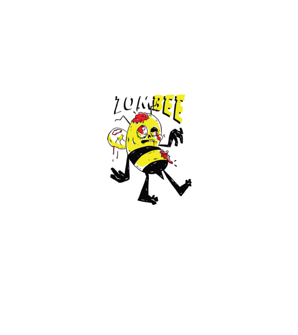 Zombee Albină Zombie model negru pe tricou