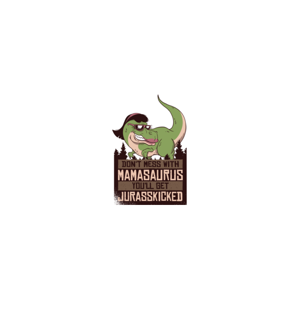 Mamasaurus tricou cu dinozaur model roz deschis pe tricou