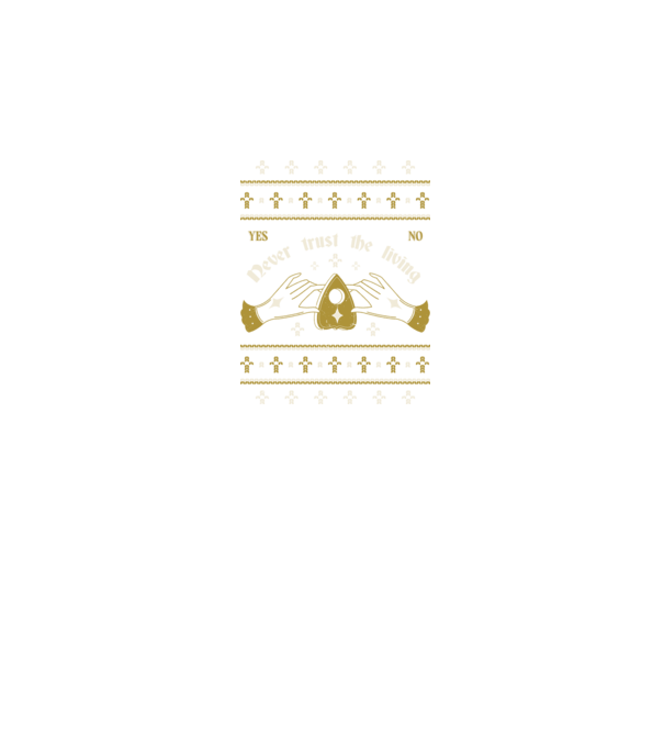Ouija Motiv de Crăciun model negru pe tricou