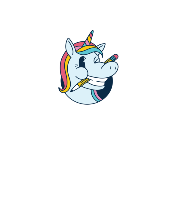 Elev Unicorn drăguț model roz deschis pe tricou