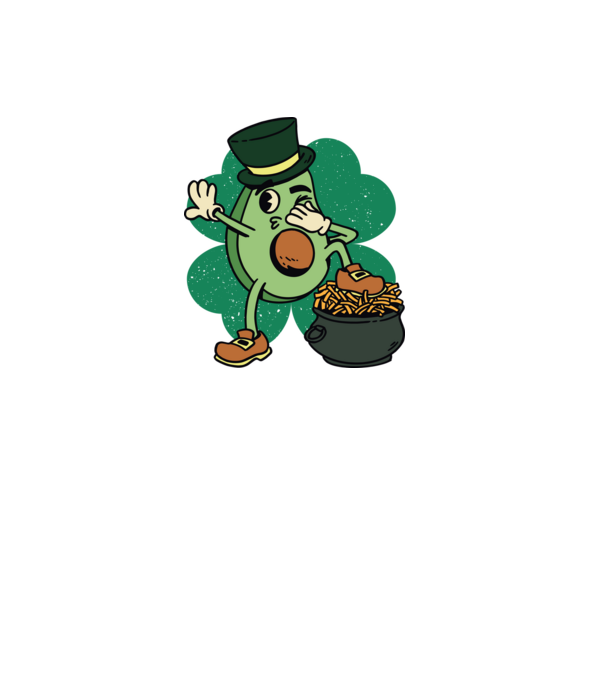 Avocado St. Patrick DAB model alb pe tricou