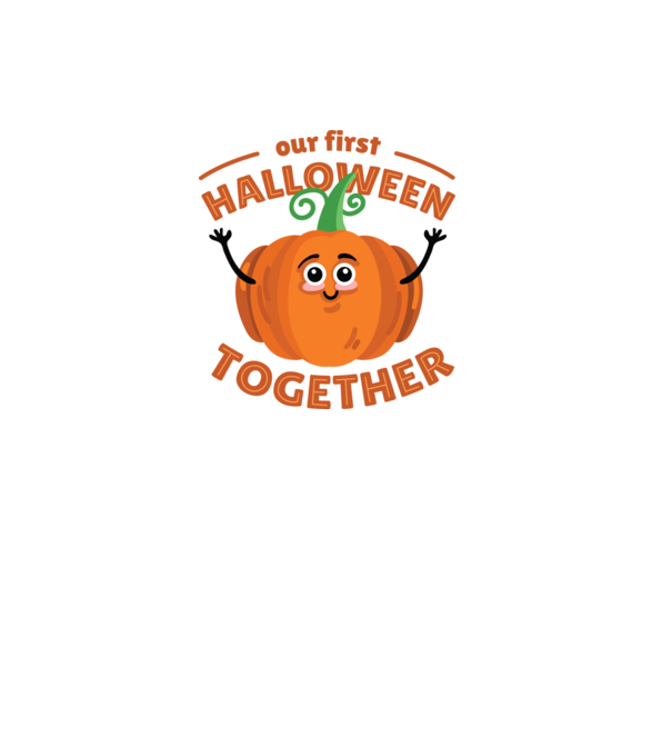 Primul nostru Halloween împreună model negru pe tricou