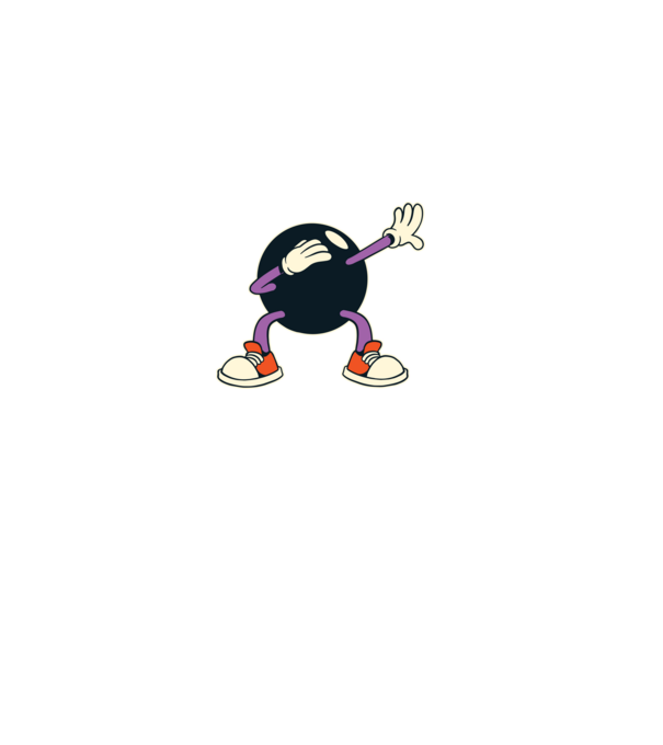 Bowling DAB model negru pe tricou