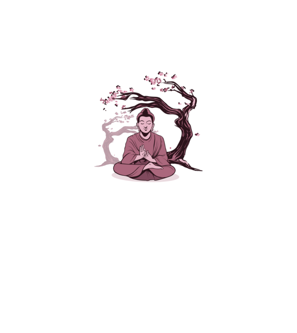 Buddha Meditație model alb pe tricou