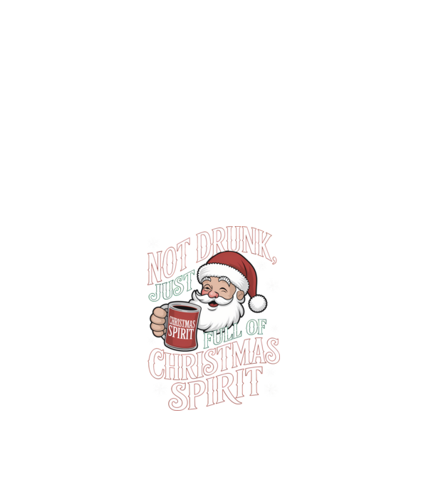 Christmas Spirit Santa model alb pe tricou