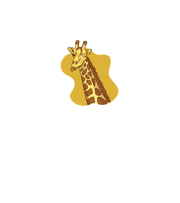 Girafă amuzantă model alb pe tricou
