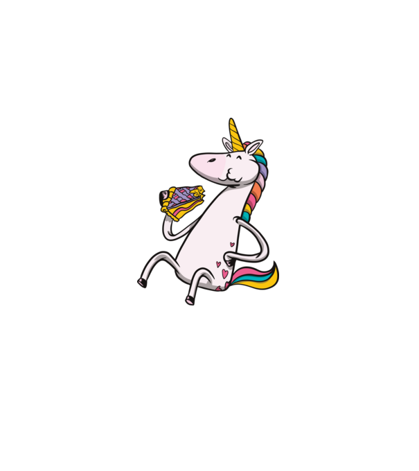 Unicorn cu prăjitură model roz deschis pe tricou