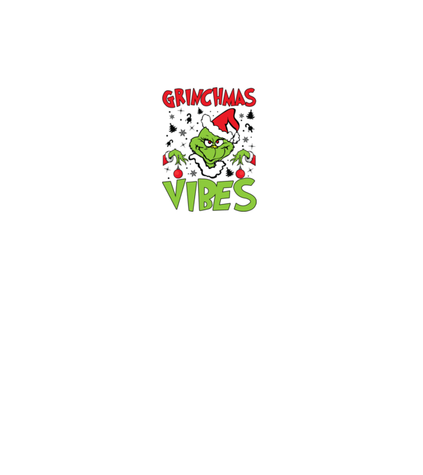 Grinchmas Vibes - Grinch model negru pe tricou