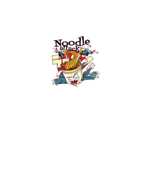 Noodle Attack model roz pe tricou