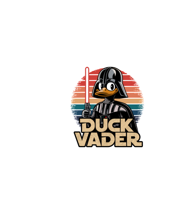 Duck Vader model negru pe tricou