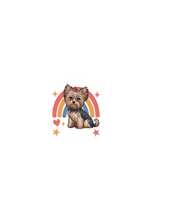 Yorkie Mom Negru model negru pe tricou