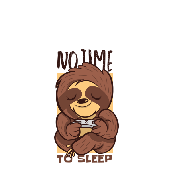 No time to sleep - Leneș drăguț model alb pe tricou