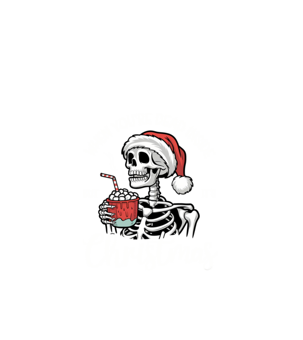 Dead inside, but it's christmas Negru model negru pe tricou