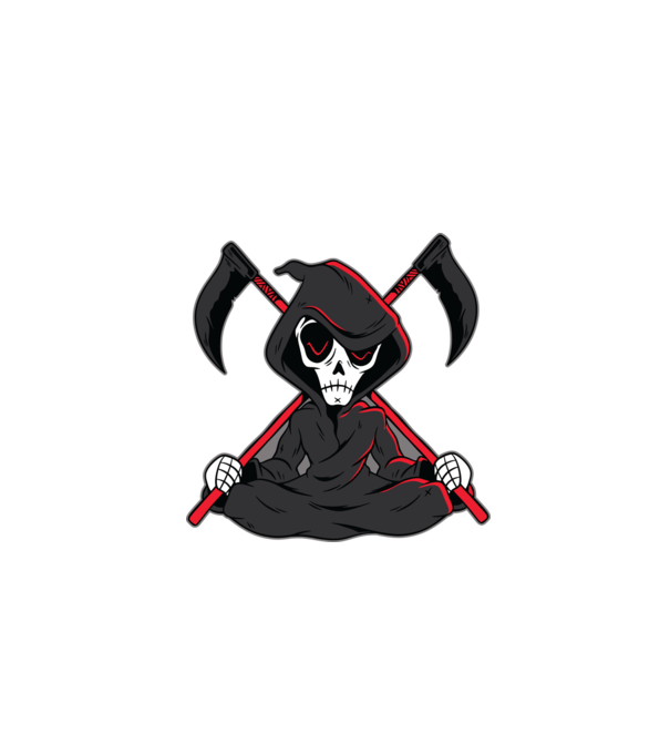 Moartea - Grim Reaper model negru pe tricou