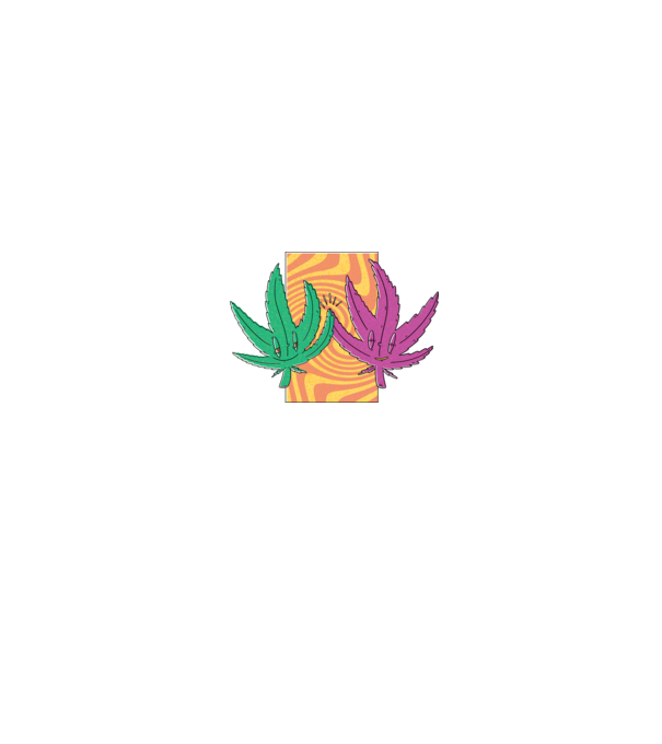 Frunze marijuana salut model negru pe tricou