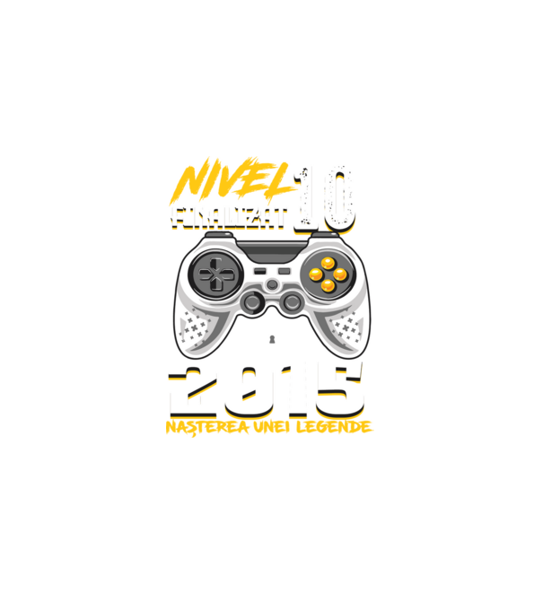 Nivel Finalizat 10 2015 model negru pe tricou