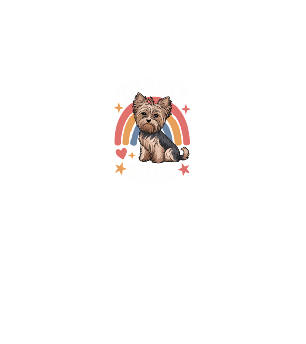 Yorkie Mom Negru model negru pe tricou