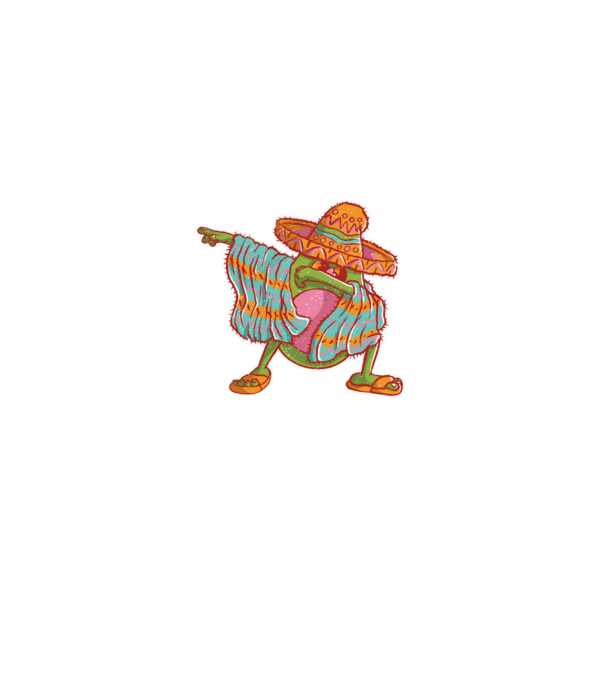 Avocado mexican DAB model negru pe tricou