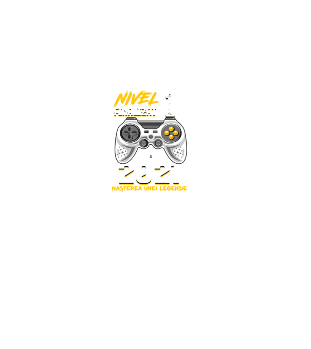Nivel 1 finalizat. 2021 nașterea unei legende model negru pe tricou