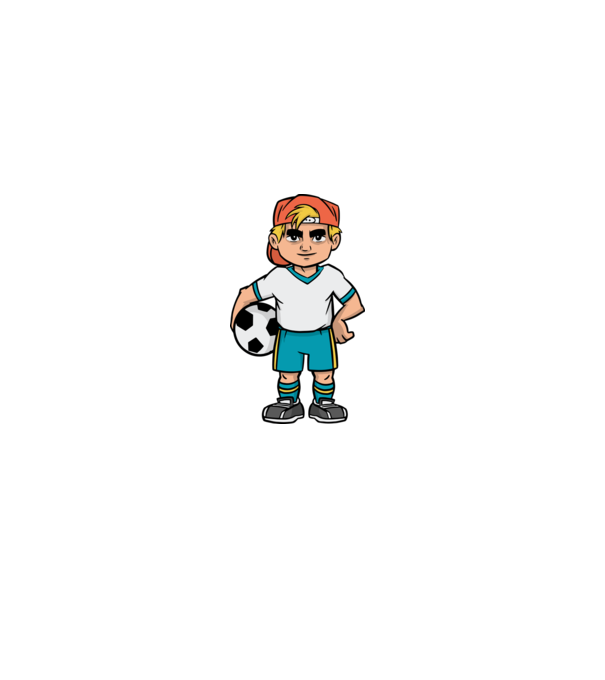 Băiat Fotbalist model verde pe tricou
