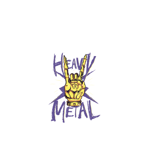 Heavy Metal model negru pe tricou