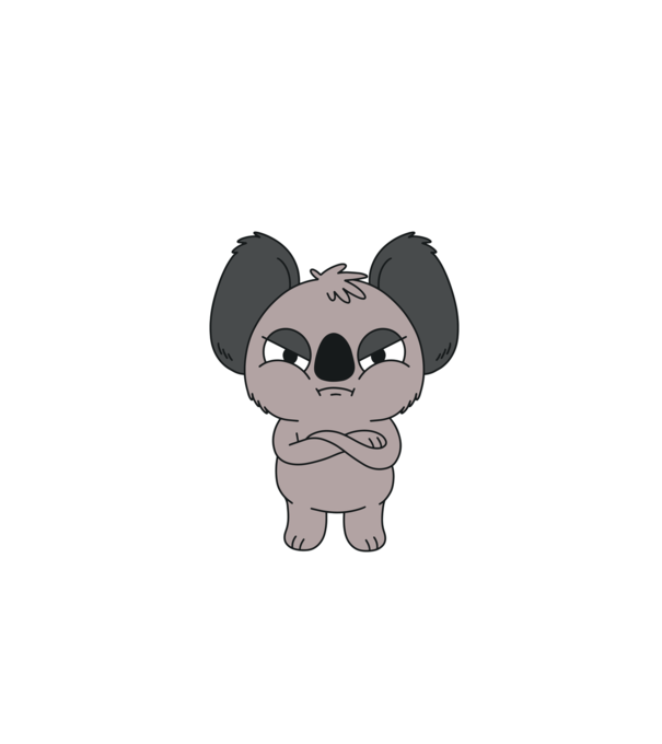 Koala Supărat model turcoaz pe tricou