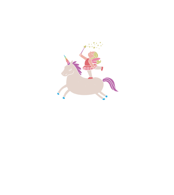 Zână Unicorn model negru pe tricou