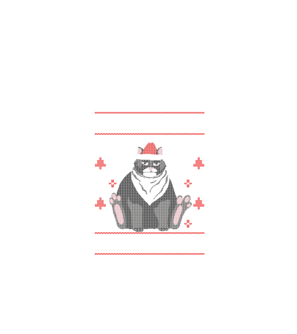 Tricou cu pisică pulovăr urât model negru pe tricou