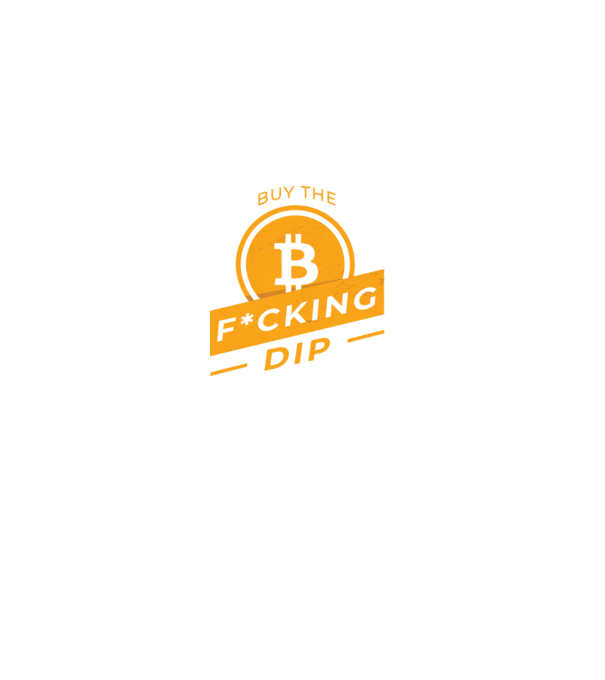 Bitcoin - Buy the fucking dip model gri pe tricou