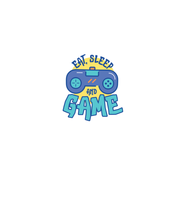 Eat Sleep and Game model gri pe tricou