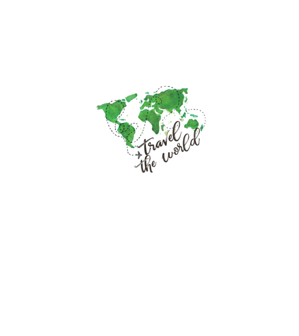 Travel the world model alb pe tricou