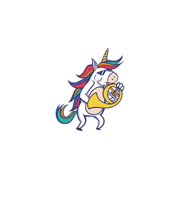 Unicorn Corn model albastru deschis pe tricou