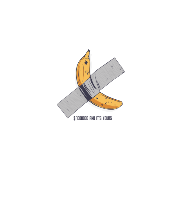 Ultima banană model alb pe tricou