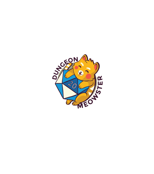 Dungeon Meowster joc de rol RPG tricou cu pisică model alb/roșu pe tricou