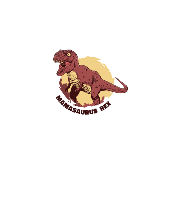 mamasaurus rex model alb pe tricou
