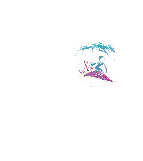 Alien Pizza Surf tricou amuzant model galben neon pe tricou