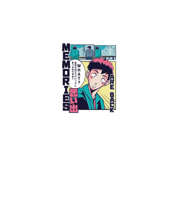 Anime Vaporwave benzi desenate model alb pe tricou